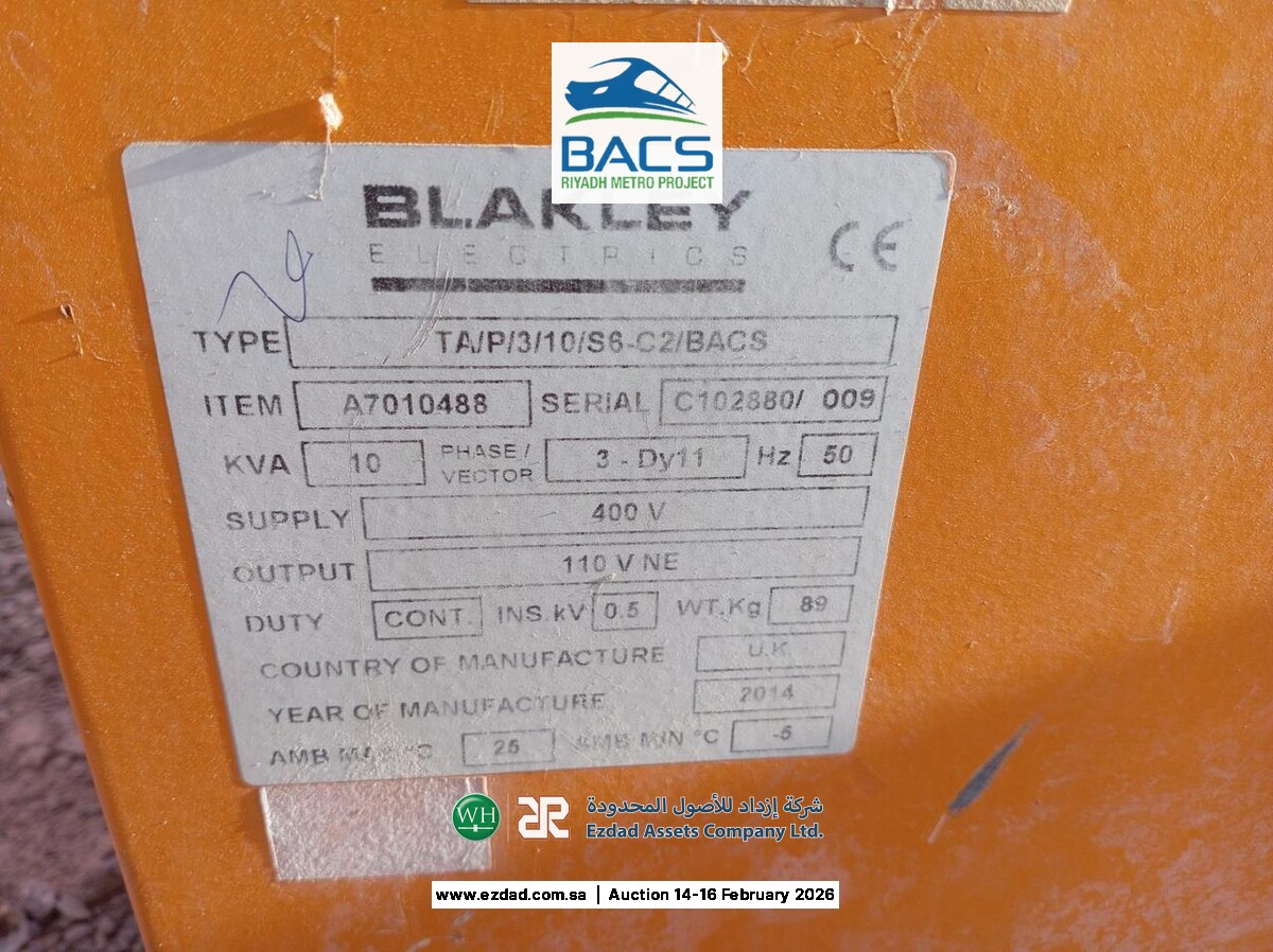2014 Blakley Electric 10kva 3Phase Transformer-45156363