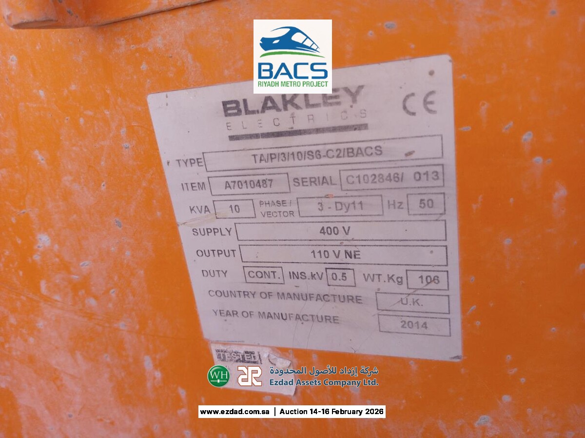 2014 Blakley Electric 10kva 3Phase Transformer-45156377