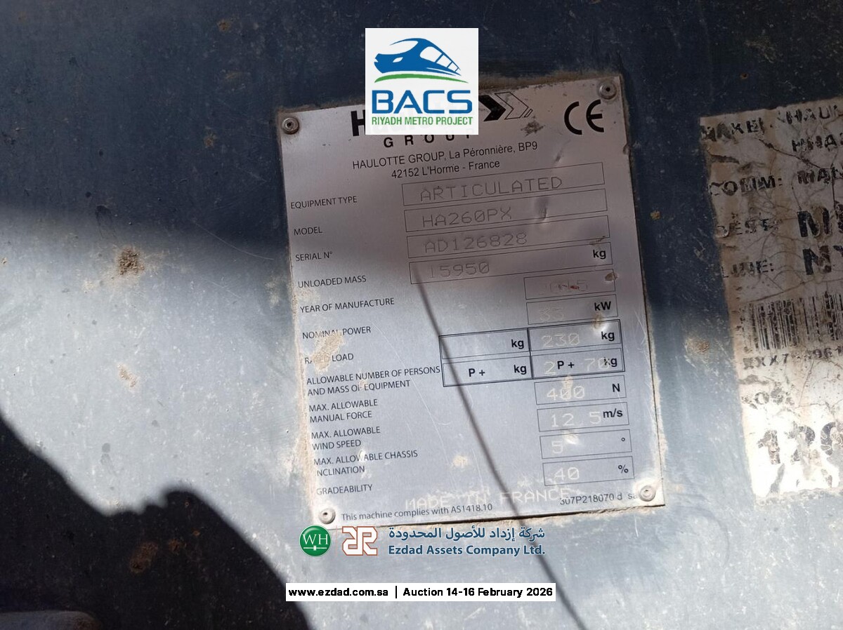 2015 Haulotte HA260PX Articulated Boom Lift-17975998