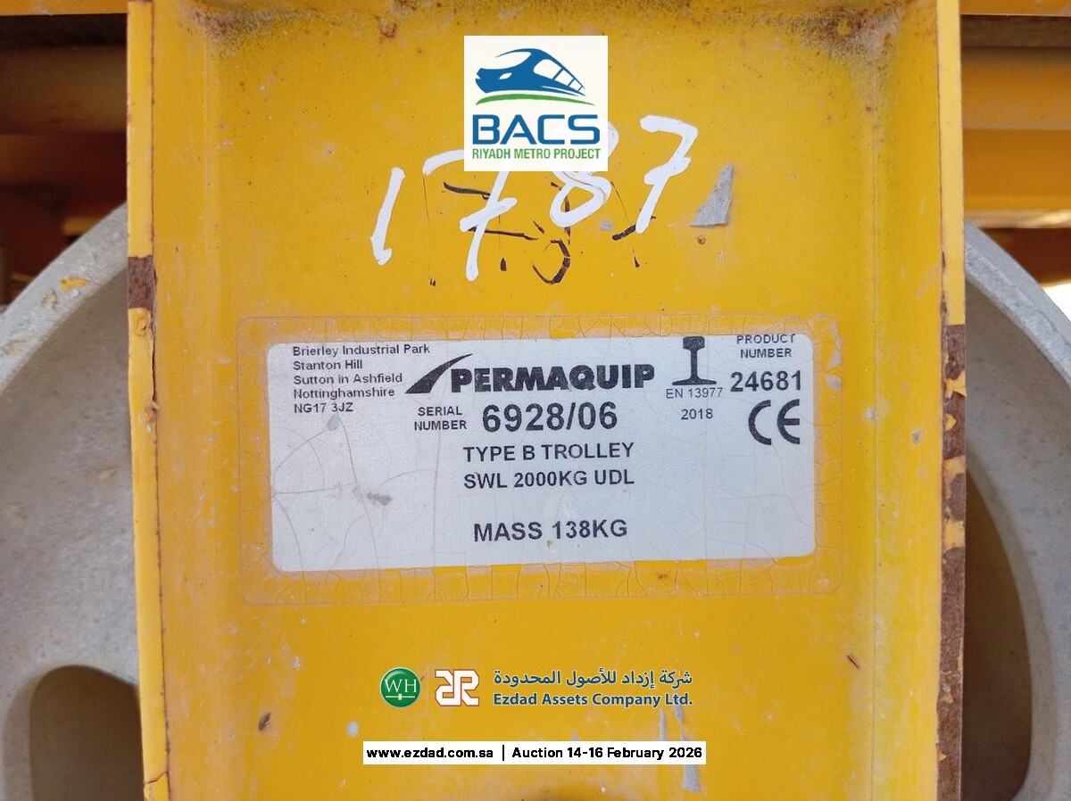 2018 2 Ton Rail Trolley Type B-45157191