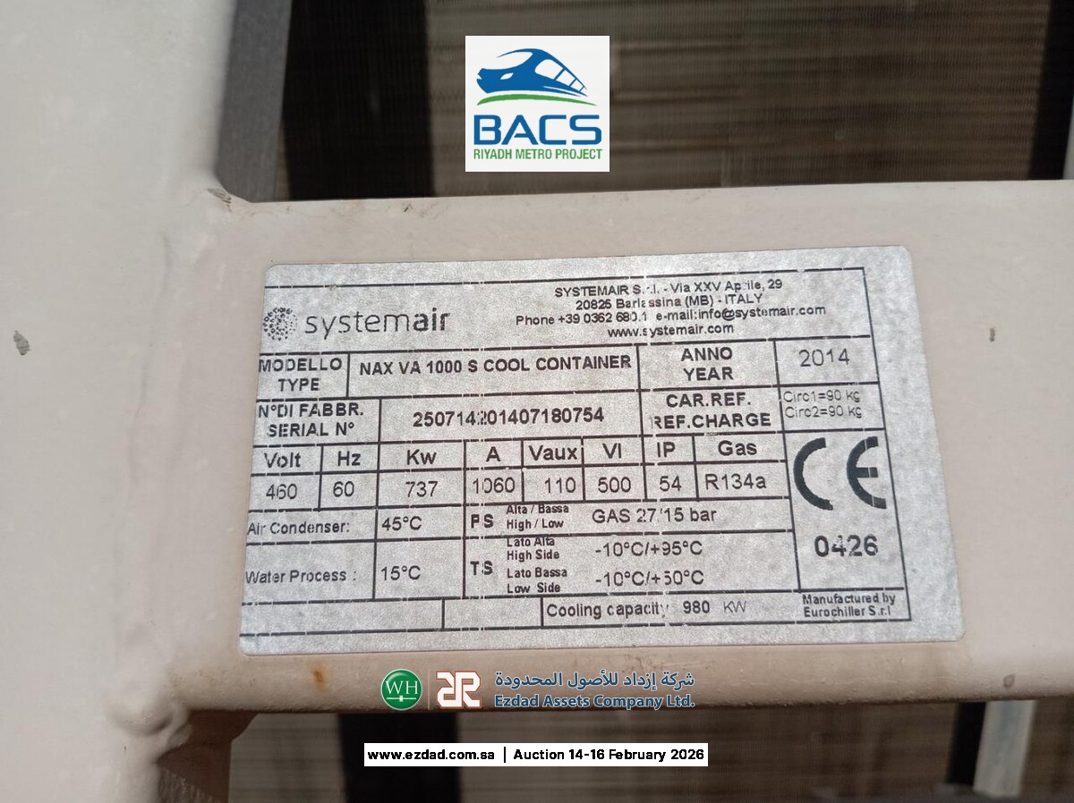 2014 Eurochiller SRL Tunnel Ventilation System-45155625