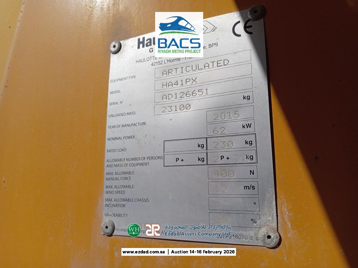 2014 Haulotte HA41PX-NT Articulated Boom Lift-45153733